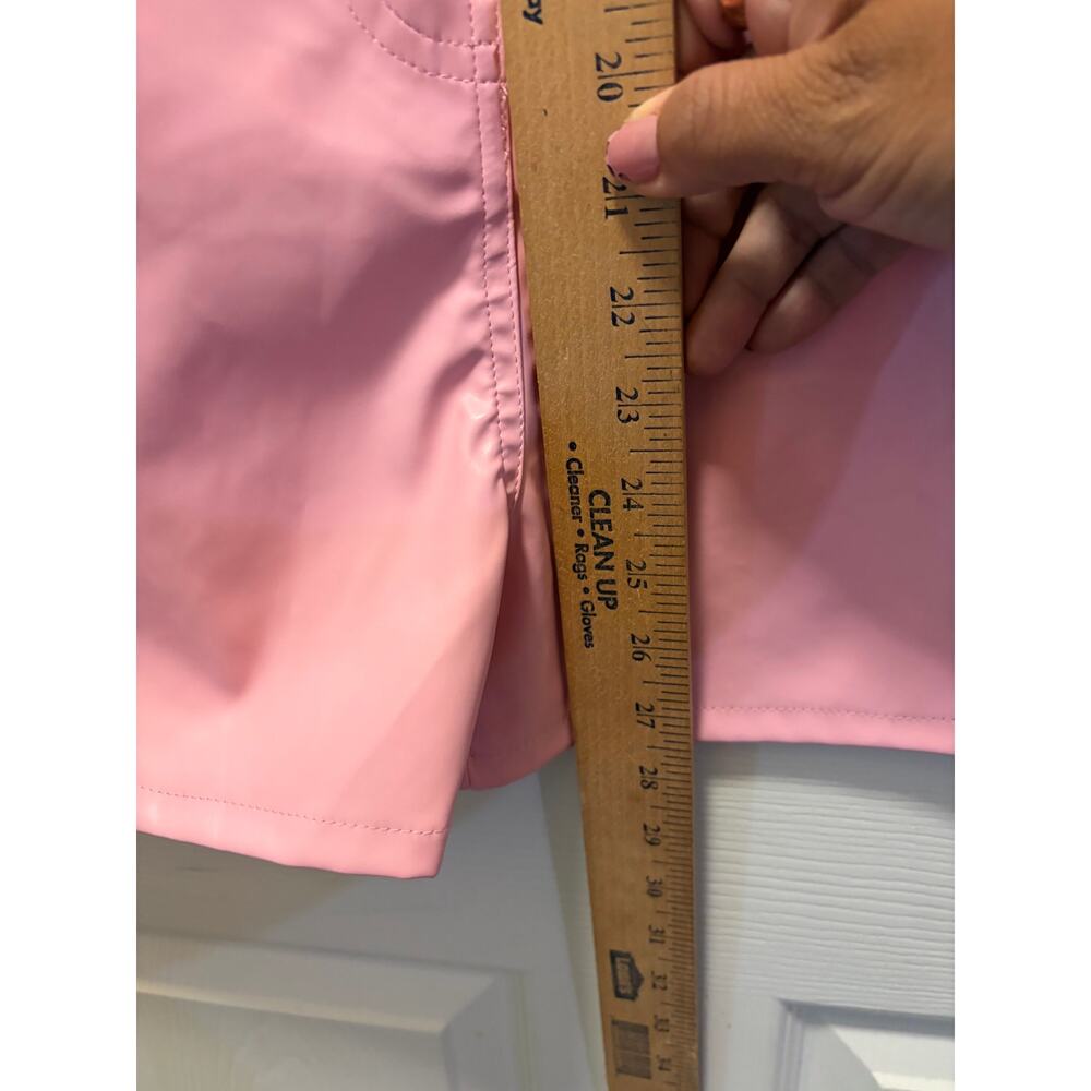 Entro Pink Faux Leather Romper Womens Small Snap Front Vegan Leather - Picture 6 of 8